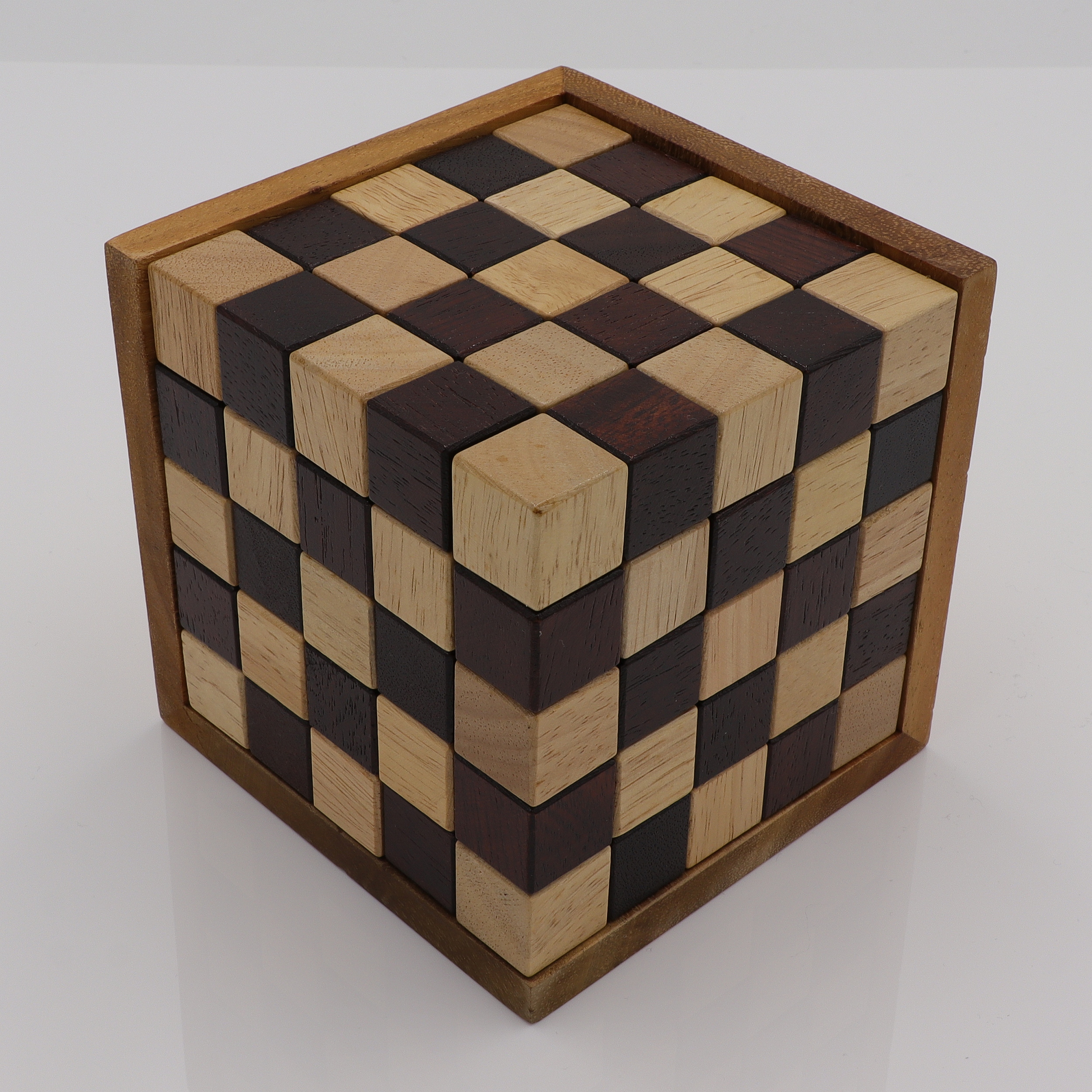 125er Würfel - 25Y Pentacubes - Geduldspiel aus Holz - 3D Puzzle - Pack Problem