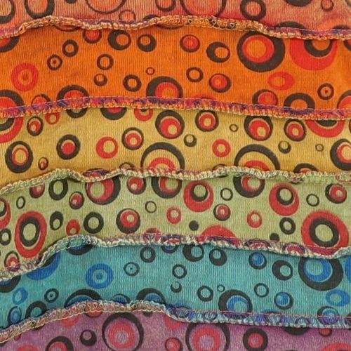 Shirt im bunten Patchwork Design - 100% Baumwolle - bunter Regenbogen - farbenfroh, flippig, fantastisch - Dein Langarm-Shirt für bunte Herbstabende - Fair gehandelt aus Nepal