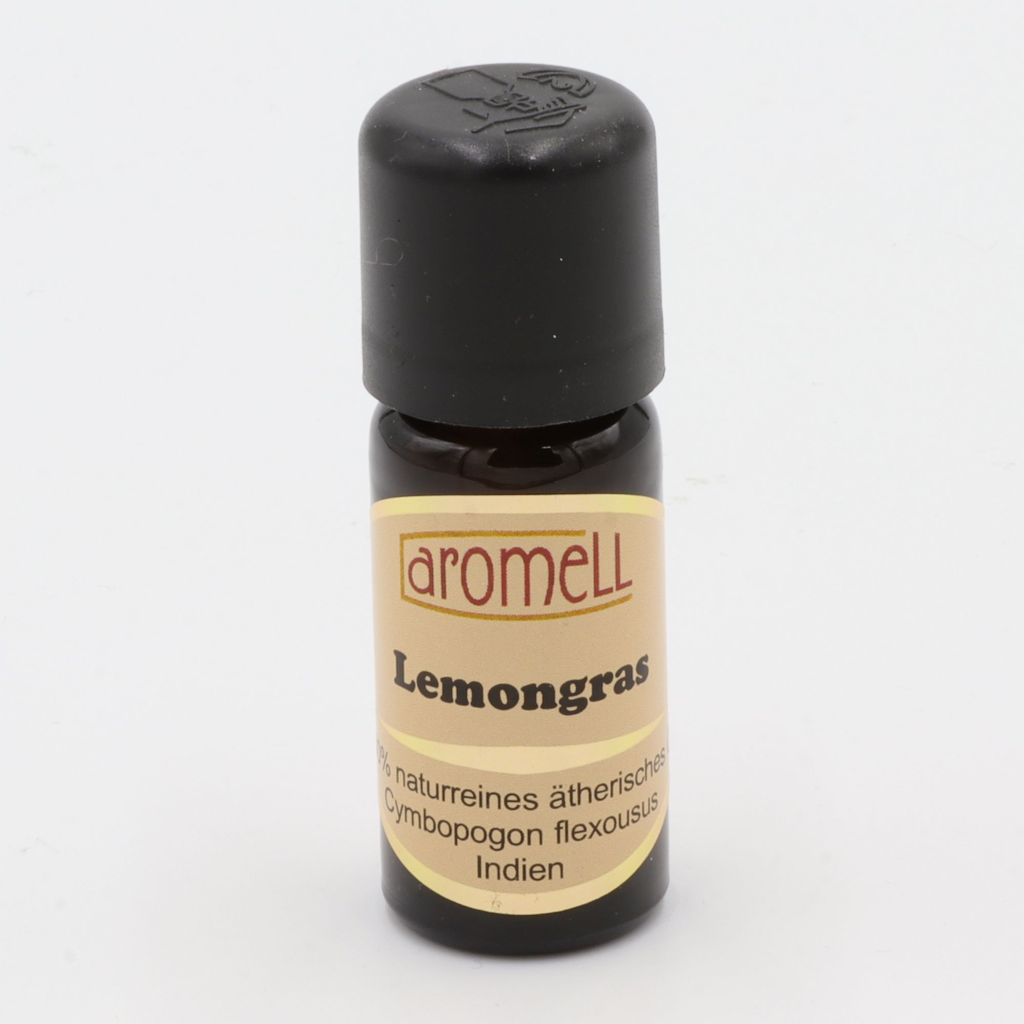 Ätherisches Öl - Aromell - Lemongras - 100% naturrein - Cymbopogon Flexousus aus Indien - aromatischer Raumduft für Dein Wohlbefinden - Glas mit Tropfendosierung