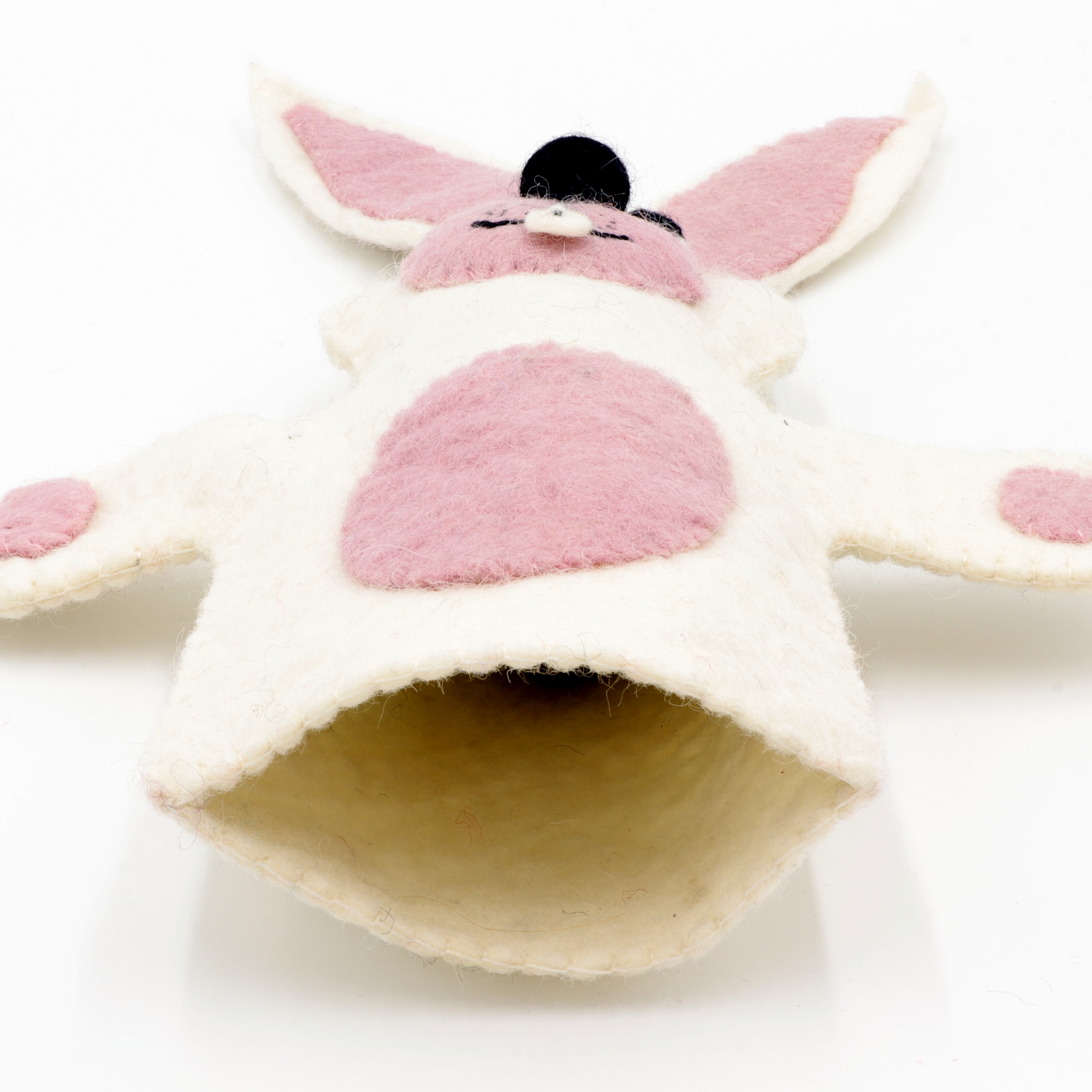 Hase mit Ohren - Handpuppe aus Filz - Dein Puppen-Theater für zuhause
