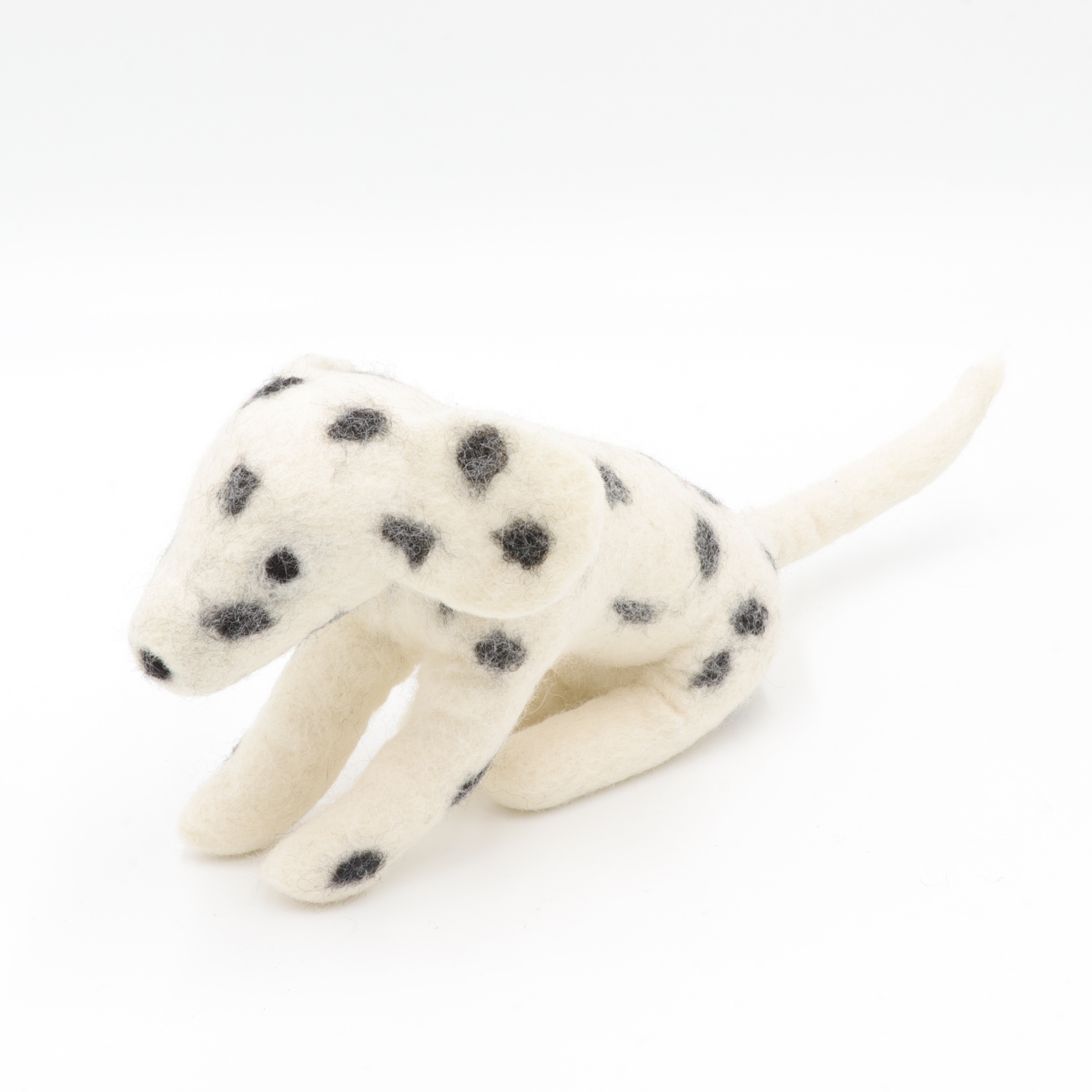 Hündchen mit Pünktchen - Kleiner Dalmatiner Hund aus Filz mit weißen Ohren