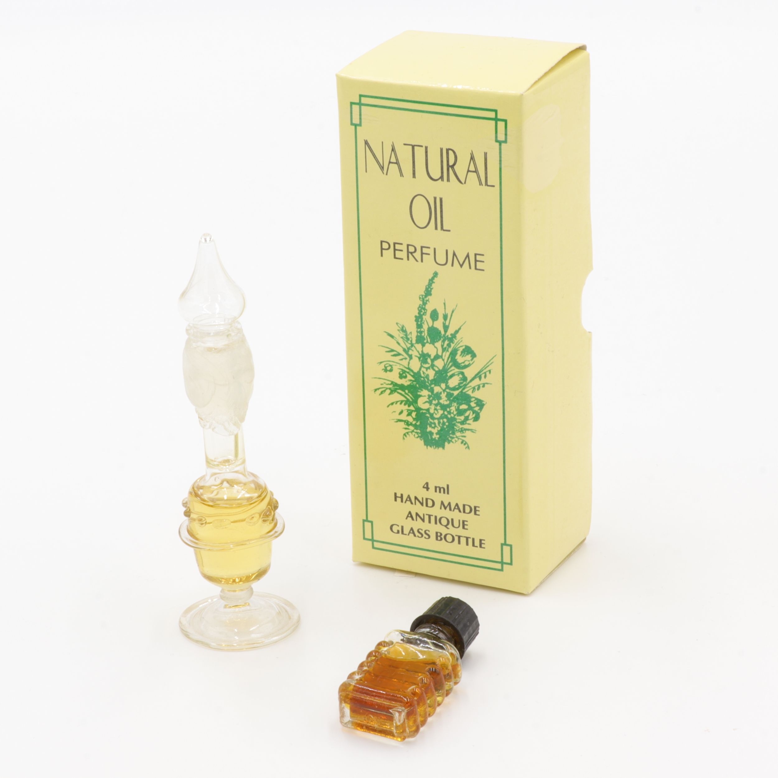 Natürliches Parfüm Öl - Antik-Flakon - Myrrh - feiner Duft wie eine Reise nach Indien - aus feinsten indischen Zuten - in handgemachtem Flakon