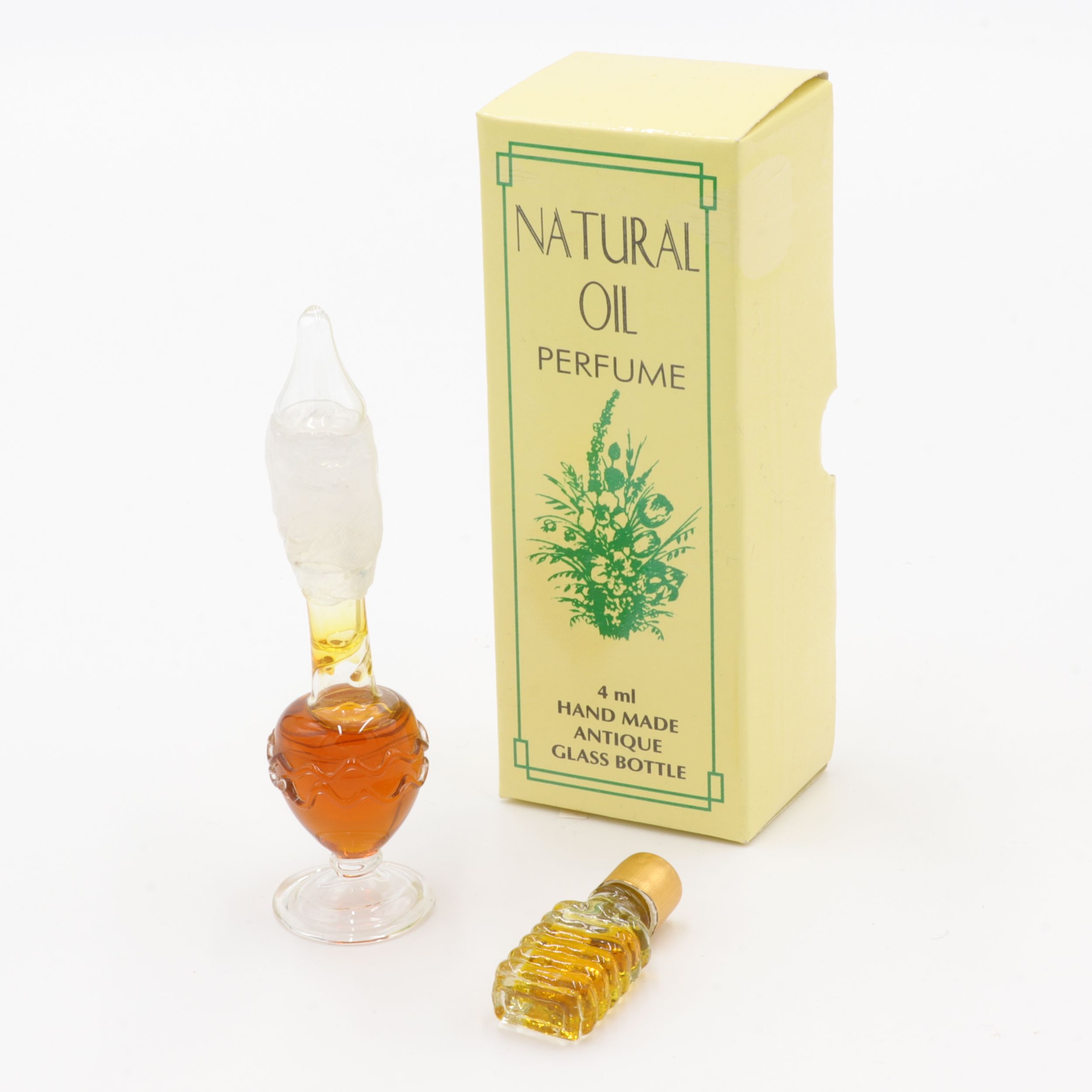 Natürliches Parfüm Öl - Antik-Flakon - Patchouli - feiner Duft wie eine Reise nach Indien - aus feinsten indischen Zuten - in handgemachtem Flakon