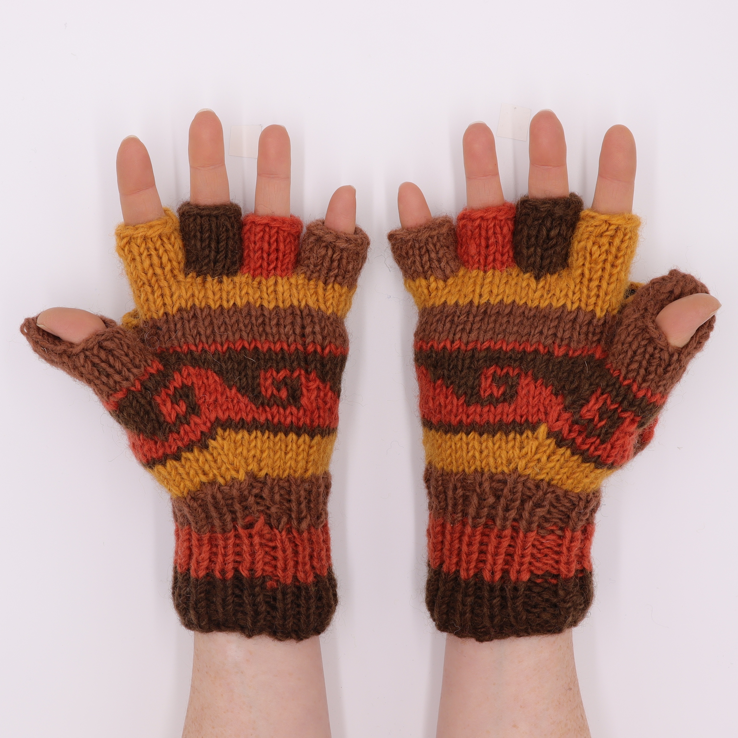 Klapp-Handschuhe für Damen | Streifen