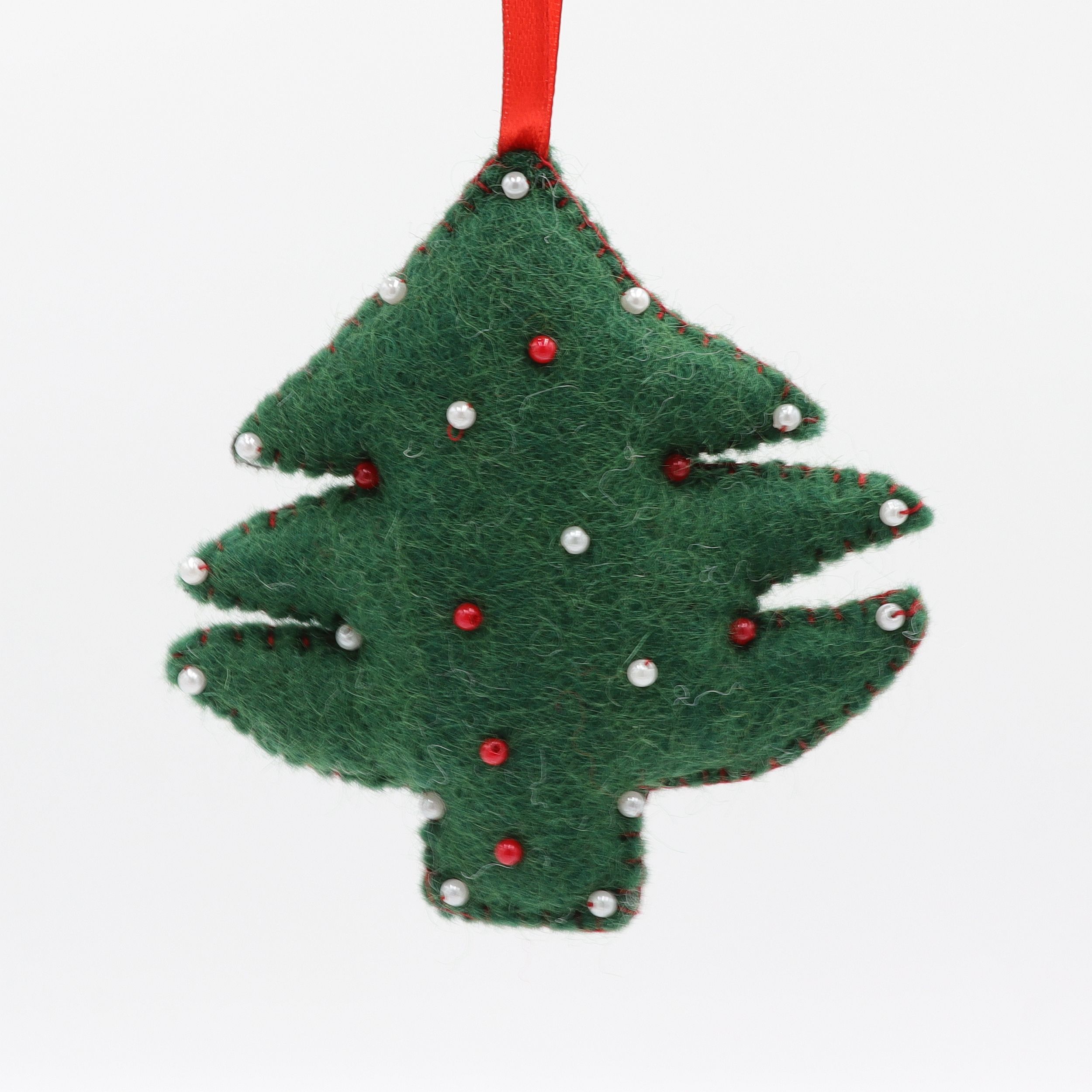 Weihnachtsbaum - Tannenbaum als Weihnachtsschmuck - Anhänger aus Filz - Geschenkanhänger oder Baumschmuck - echte Handarbeit und fair gehandelt