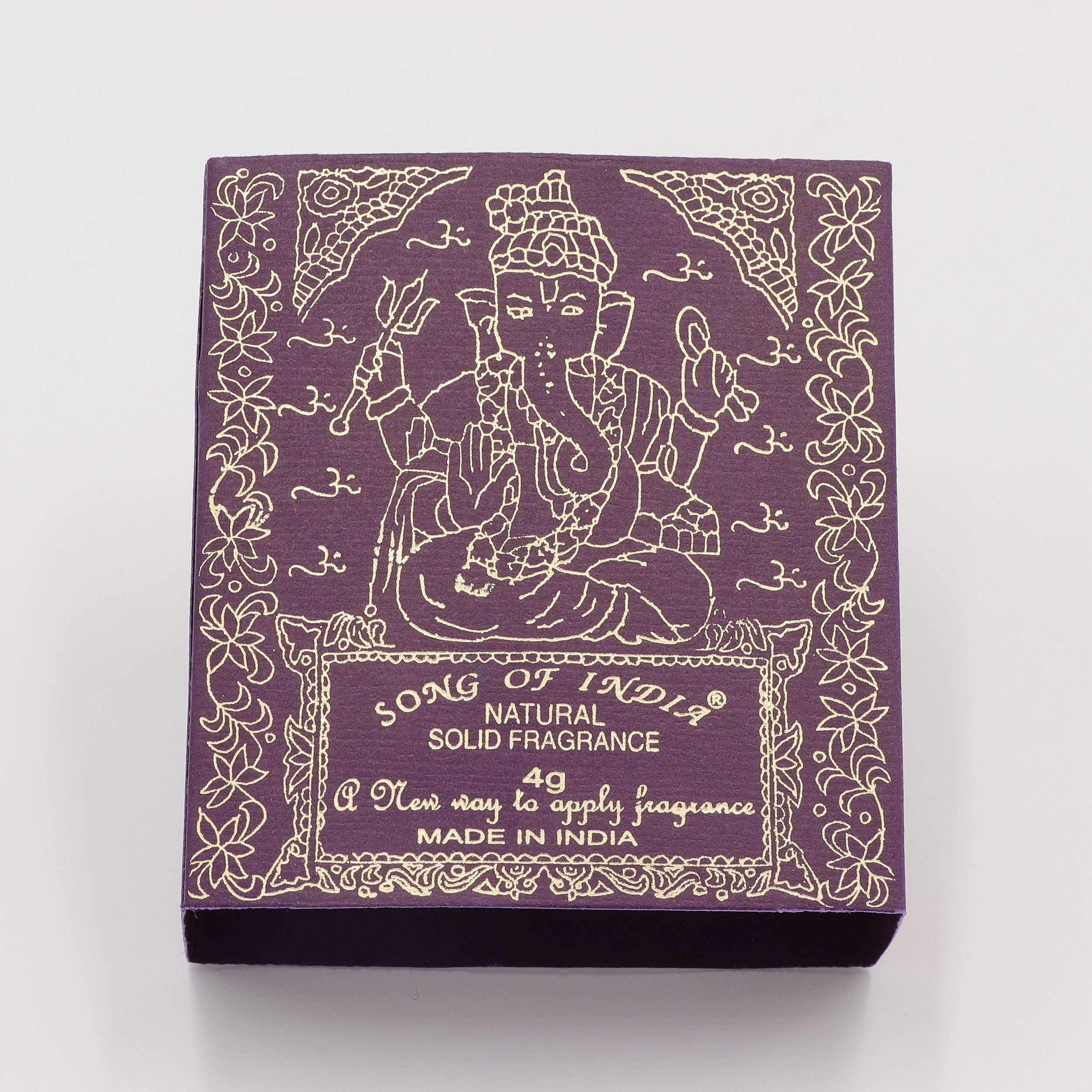 Natürliche Parfüm-Creme - Song of India - Jasmine - sinnlicher Duft für Deine Haut - 4g in handbemaltem Döschen aus Metall
