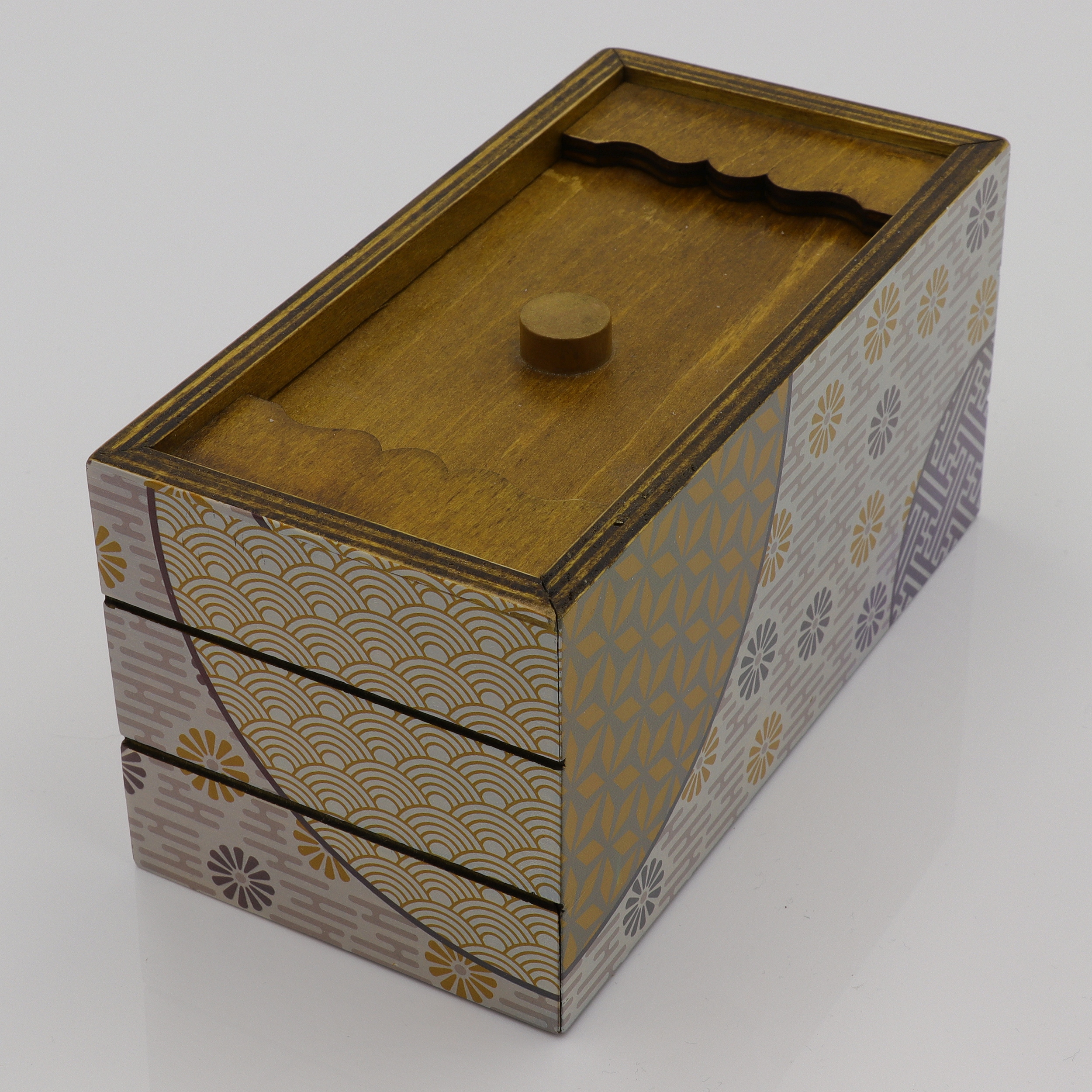 Spring - Trick-Kiste aus Holz - Puzzle Box - Secret Opening Problem