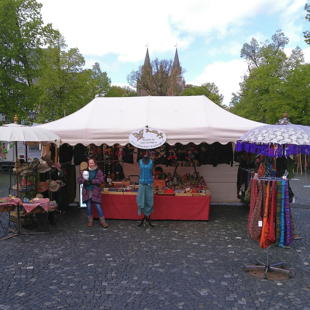 unser Marktstand auf dem Frühlingsmarkt in Hilchenbach