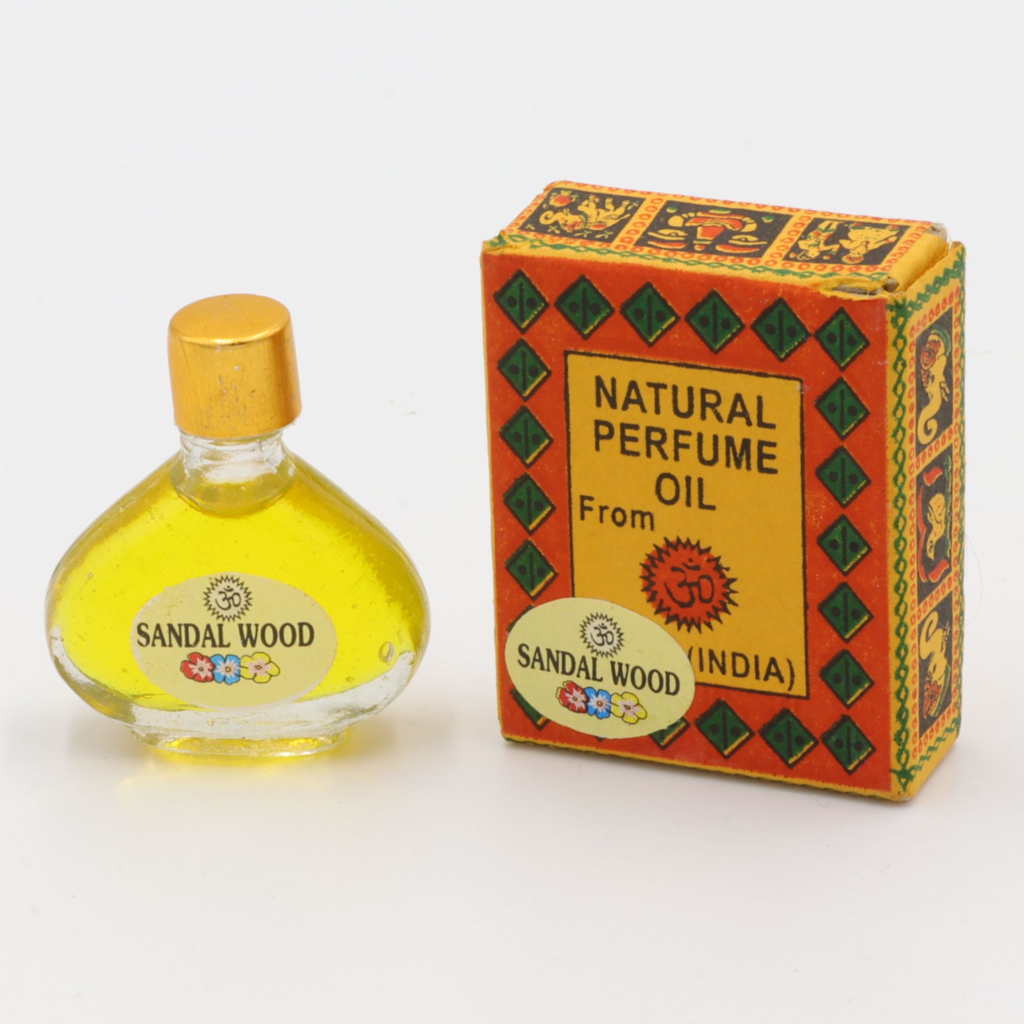 Natürliches Parfüm Öl - Om Expo - Sandal Wood - betörender Duft aus Indien - in süßem Flakon aus Glas
