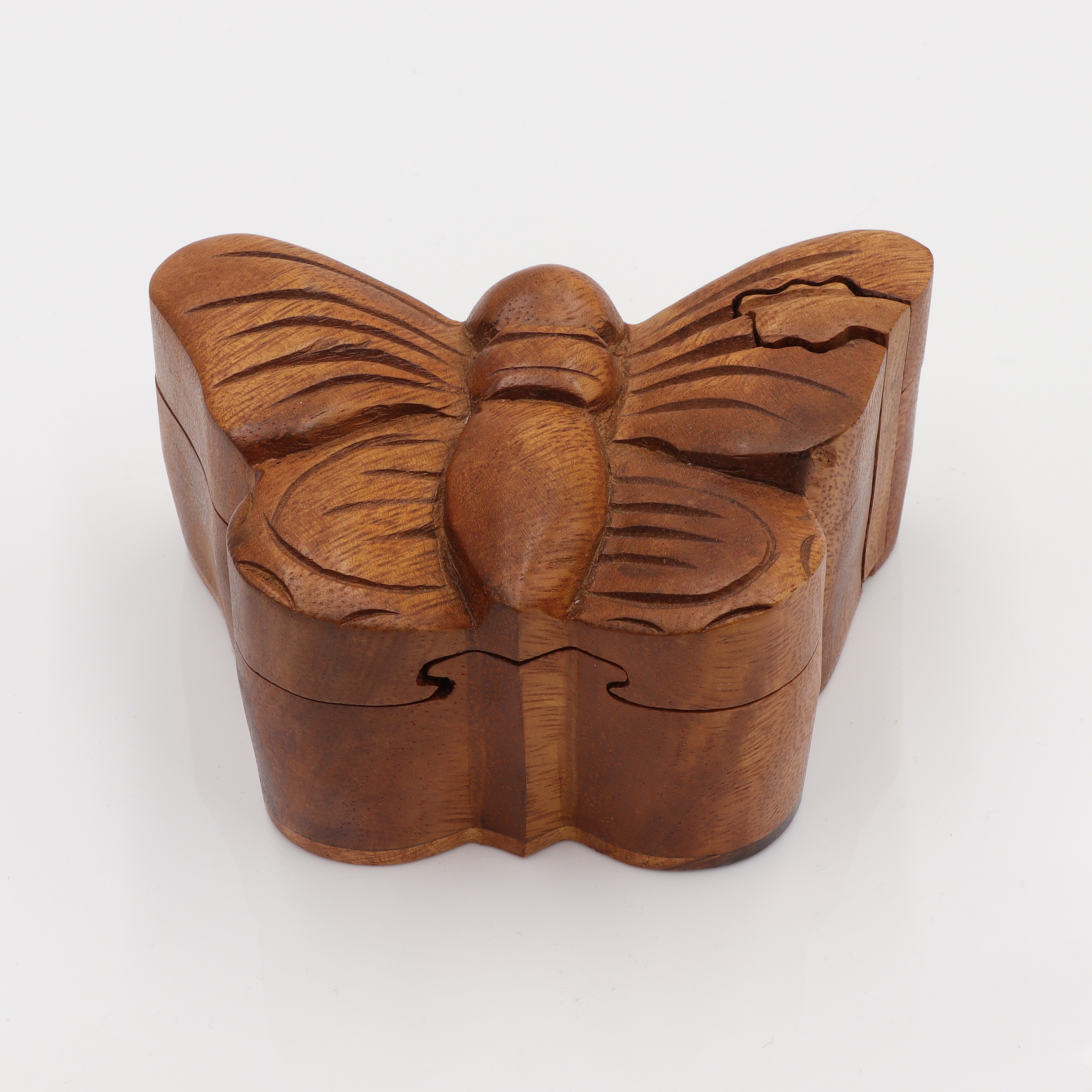Schmetterling - Puzzle-Box aus Holz - kleine Trick-Kiste für kleine Schätze