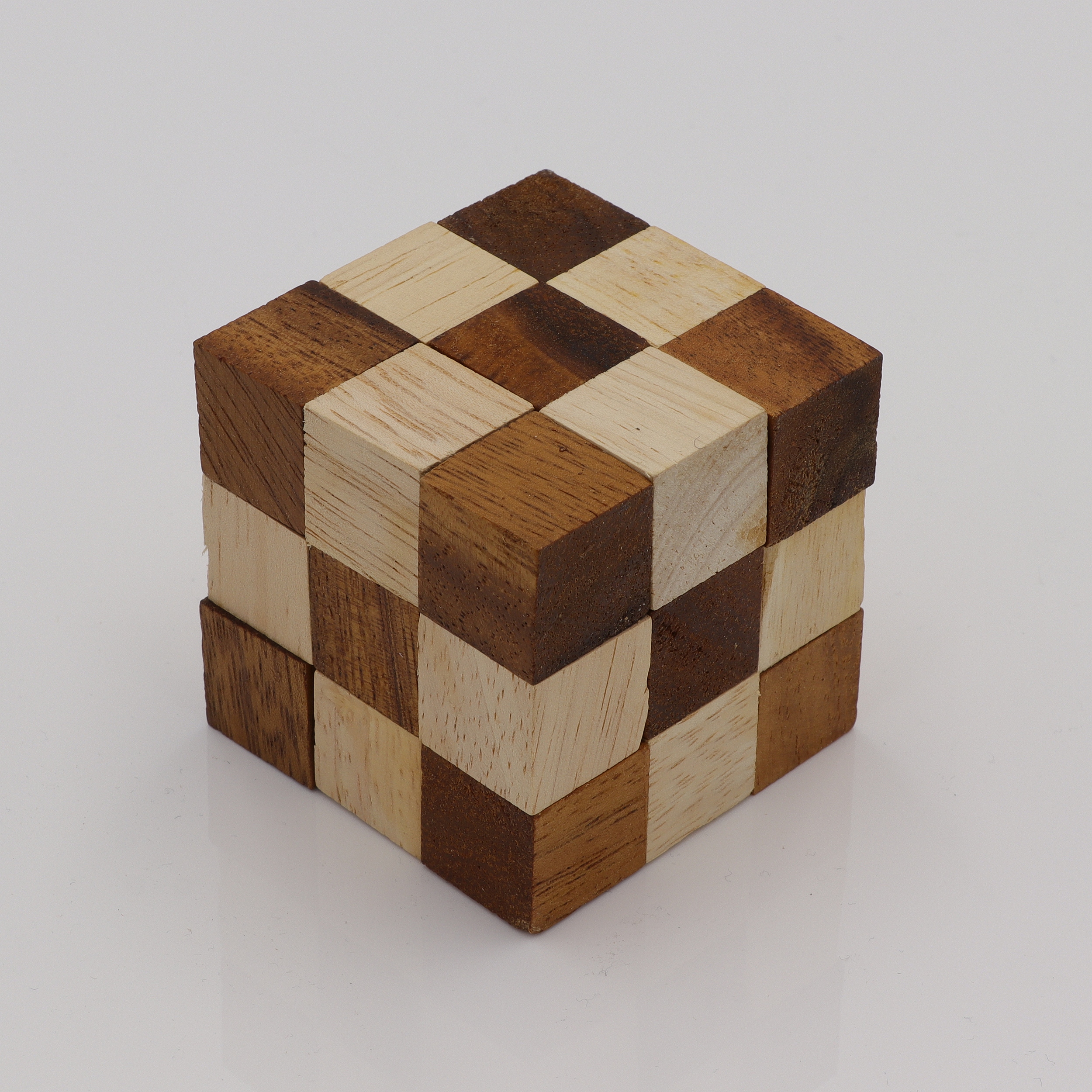 Snakecube - Geduldspiel aus Holz - 3D Puzzle - Folding Problem