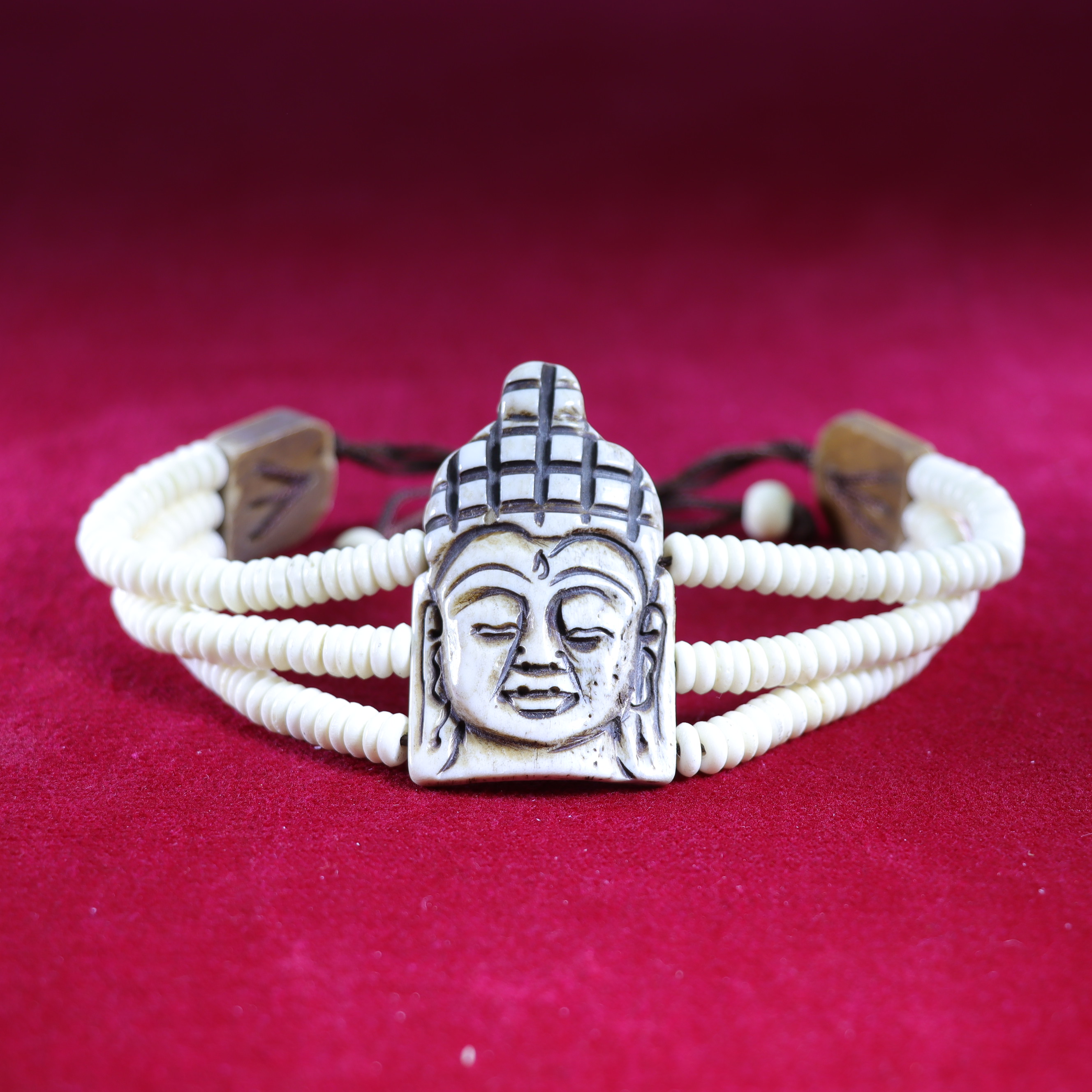 Armband | Yak Knochen | Buddha Kopf