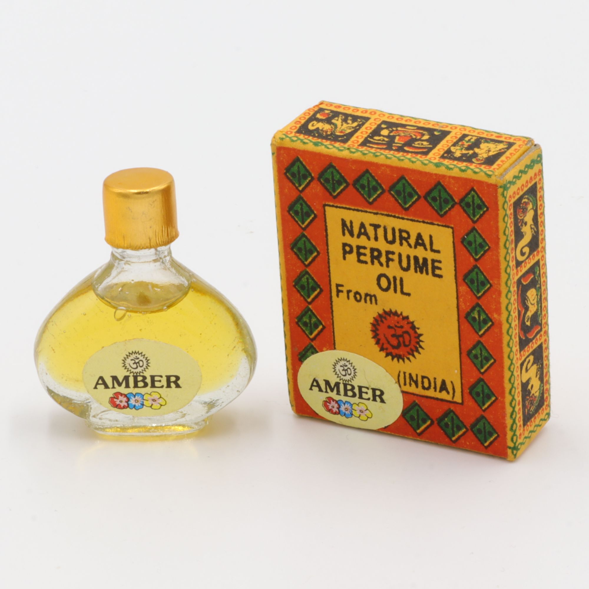 Natürliches Parfüm Öl - Om Expo - Amber - betörender Duft aus Indien - in süßem Flakon aus Glas