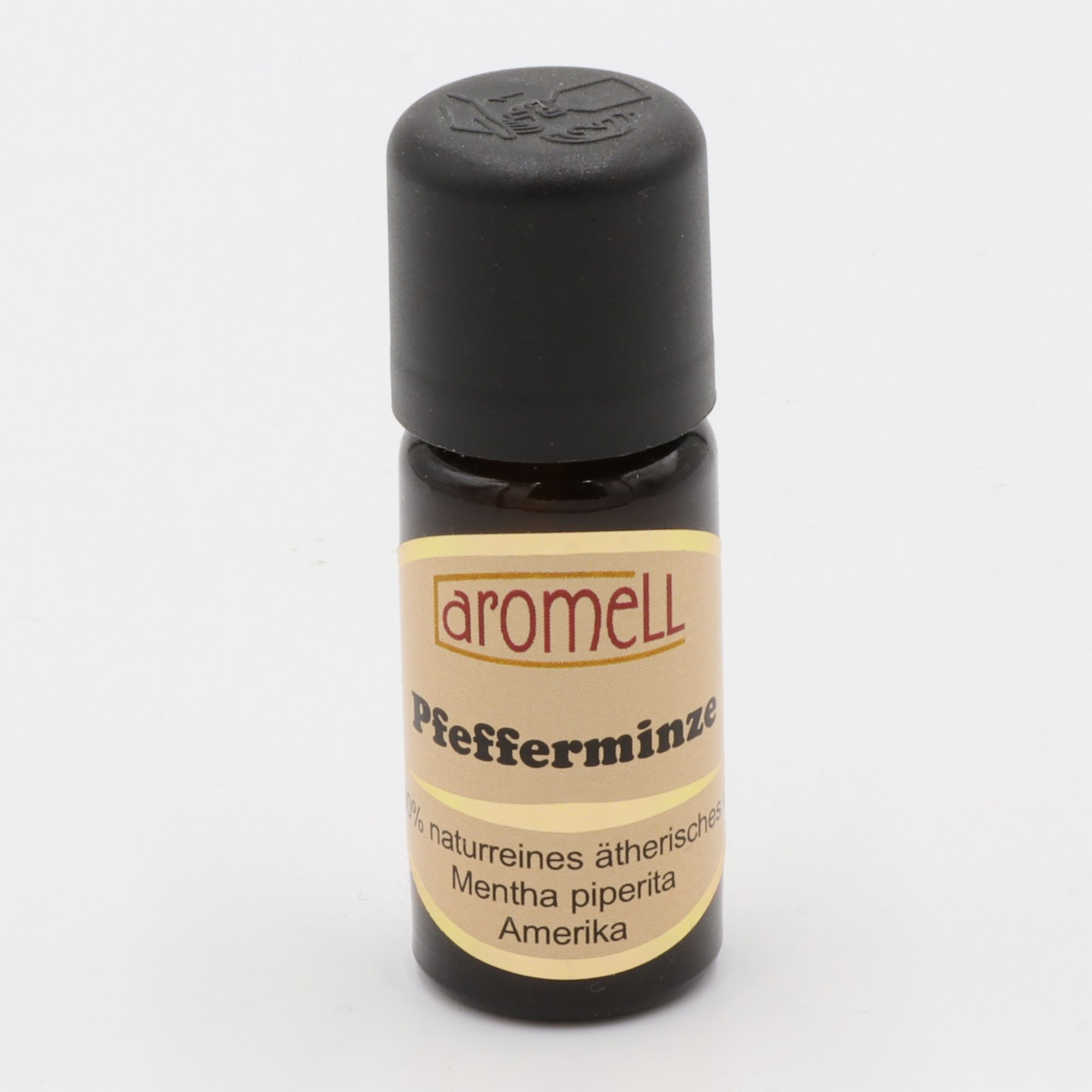 Ätherisches Öl - Aromell - Pfefferminze - 100% naturrein - Mentha Piperita aus Amerika - aromatischer Raumduft für Dein Wohlbefinden - Glas mit Tropfendosierung