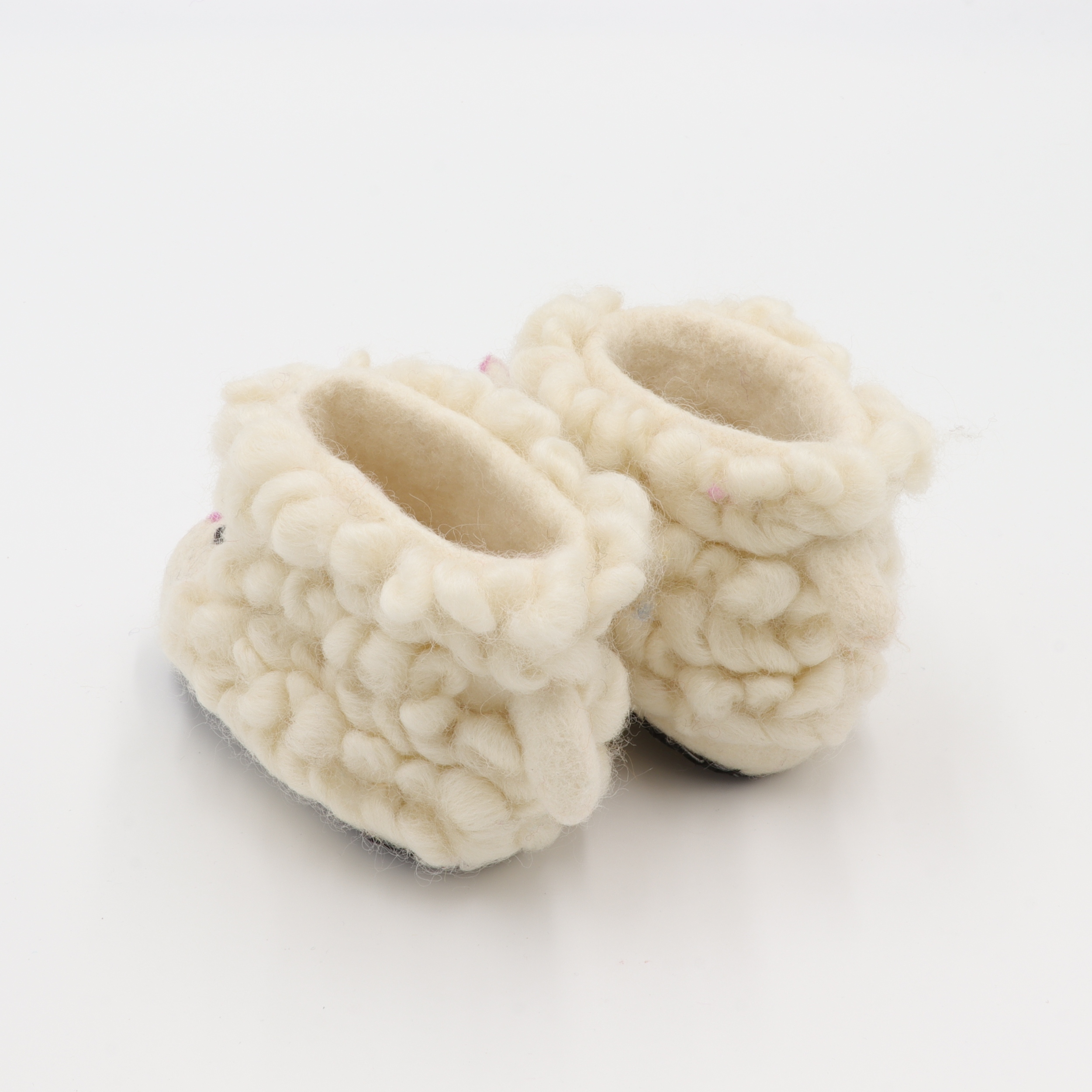 Schuhe aus Filz für Kinder - Das Weiße Schaf - rutschfeste Sohle aus Wildleder
