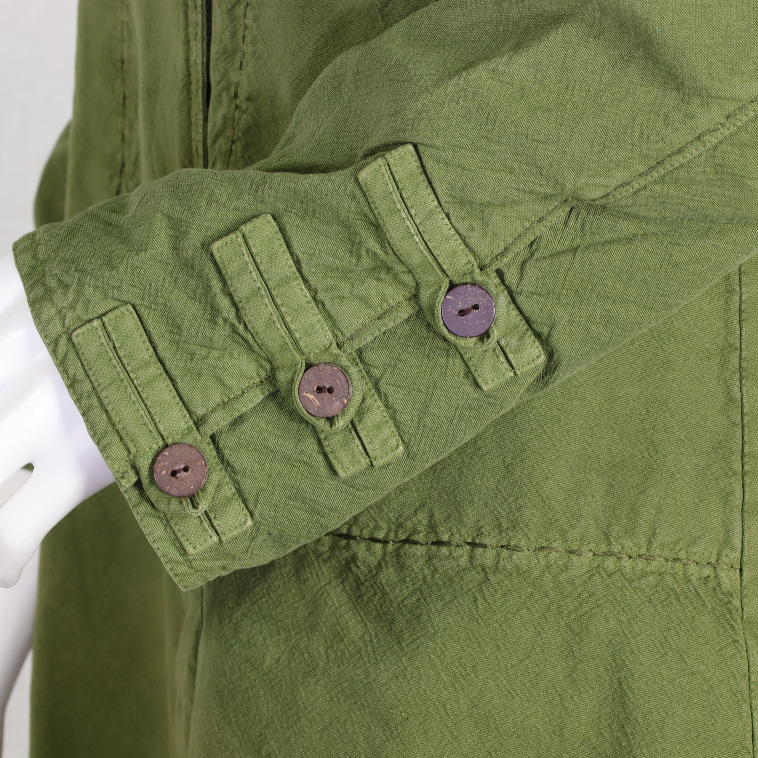 Mantel mit Stehkragen als Trenchcoat - 100% Baumwolle - modisch und zeitlos für den Übergang - fair gehandelt aus Nepal
