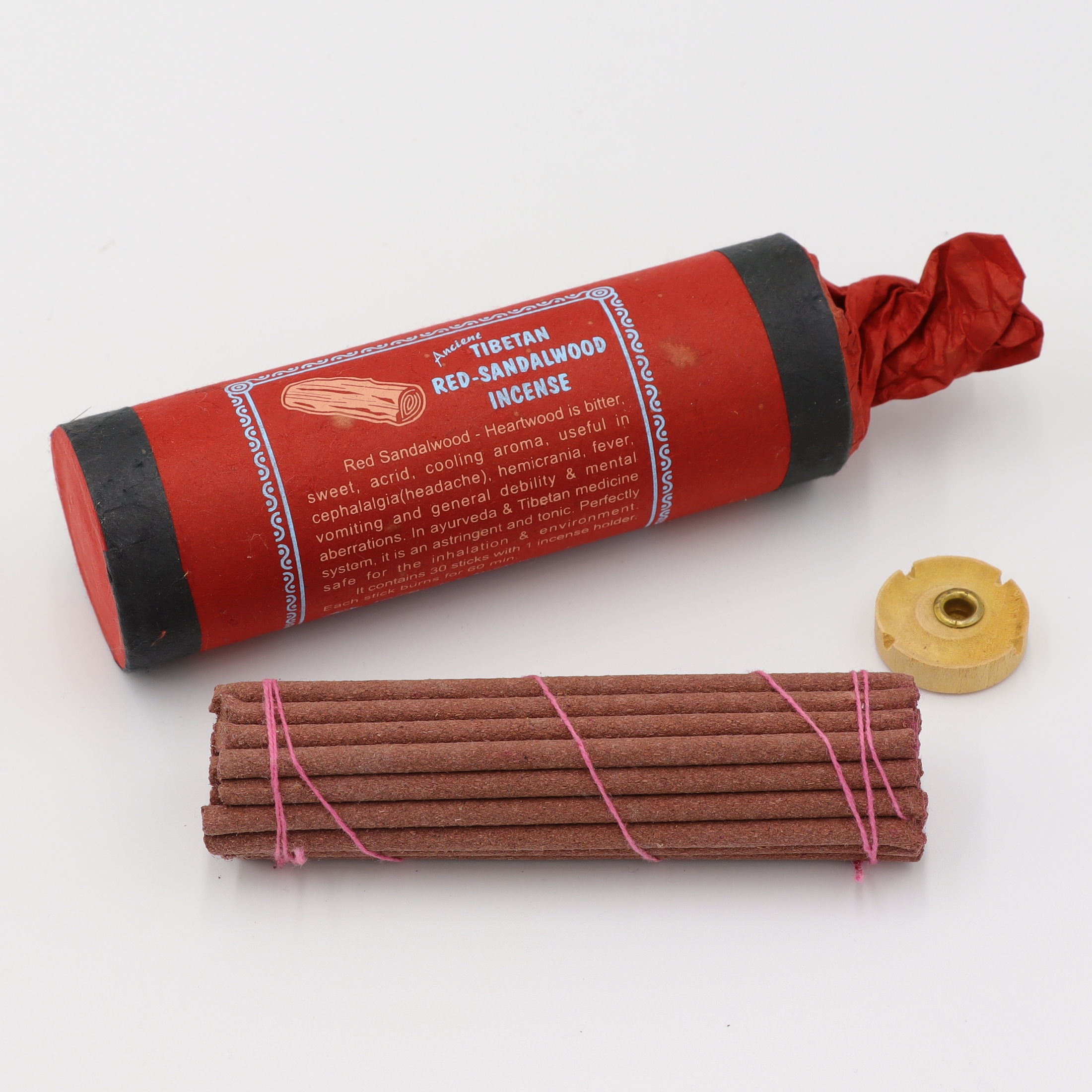 Ancient Tibetan - Red-Sandalwood - Räucherstäbchen von Tibet, handgerollte Duftstäbchen aus rein natürlichen Zutaten nach traditionellem Rezept