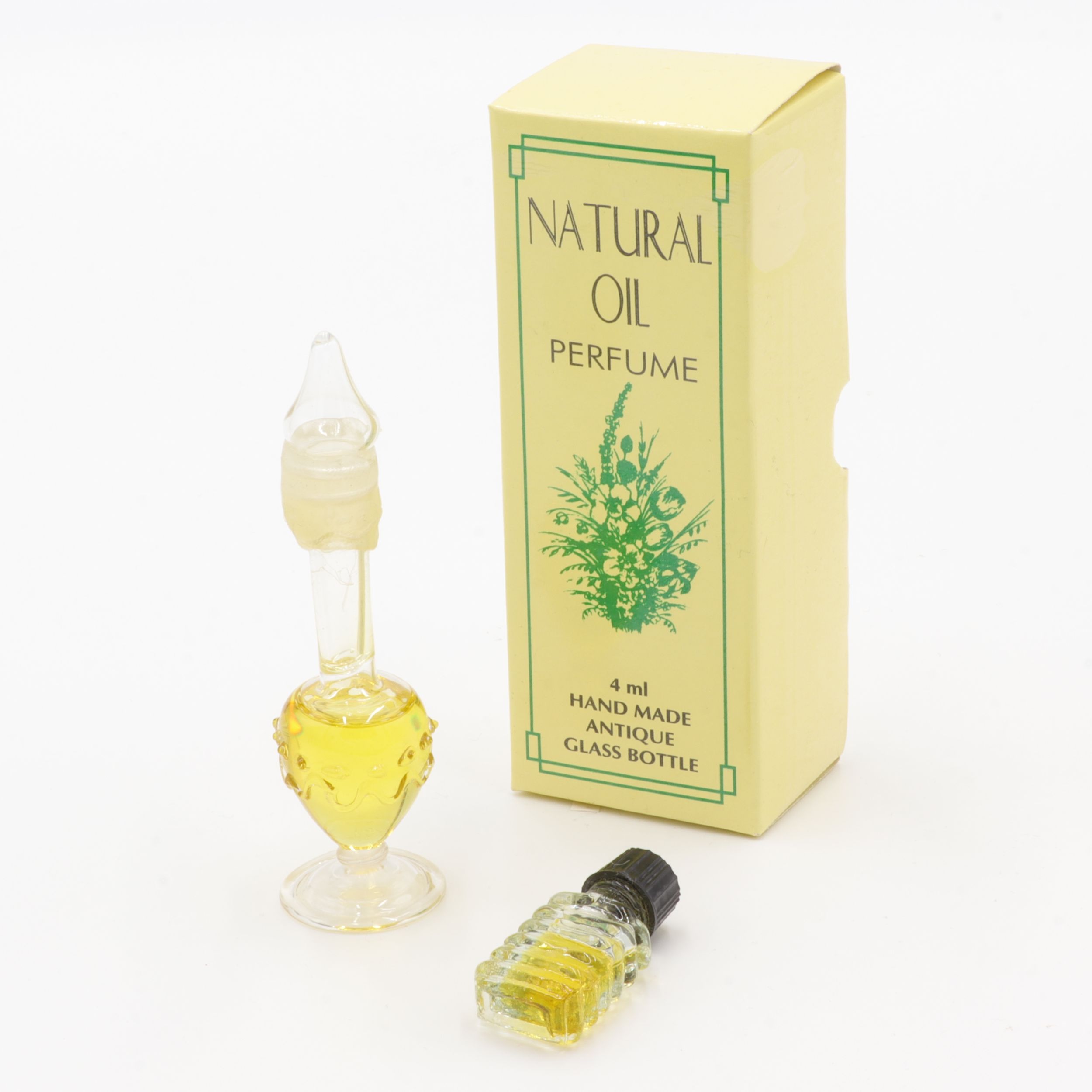 Natürliches Parfüm Öl - Antik-Flakon - Meditation - feiner Duft wie eine Reise nach Indien - aus feinsten indischen Zuten - in handgemachtem Flakon